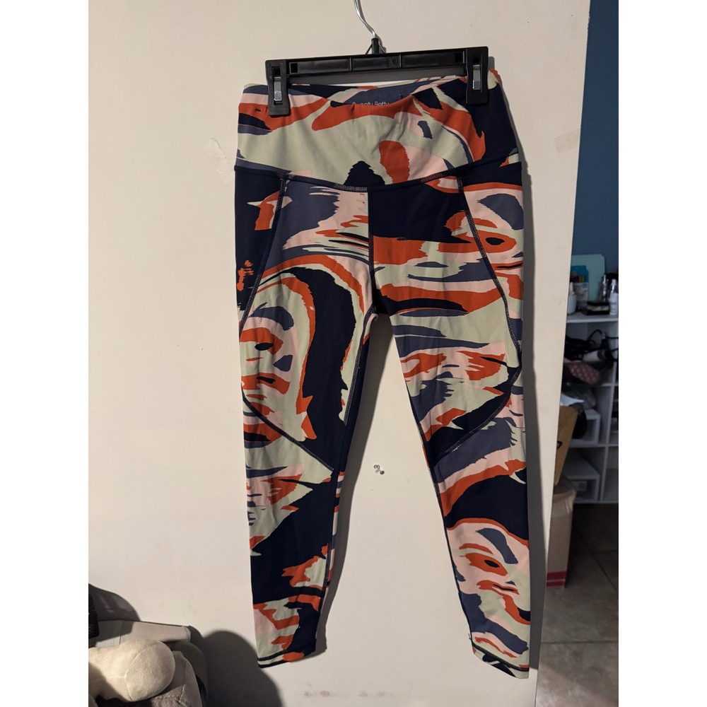 Sweaty Betty Power 7/8 Workout Leggings Womens 4 Abstract Swirl Print Pocket